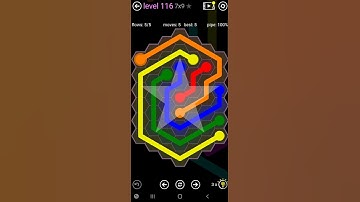 How To Solve Flow Free Hexes Flower Pack Level 116 Med 7x9 Board Walk Through Solution Walkthrough