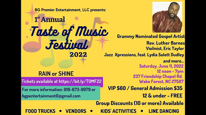1st Annual Taste of Music Festival features Tonya ...