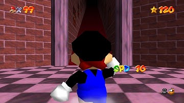 sm64 killing the mystery goomba (albeit with cheats but still)