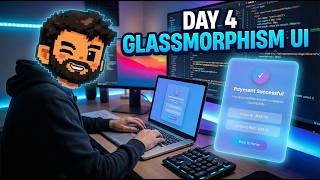 Day 4 Learning HTML & CSS – Build a Glassmorphism Payment Success Page.
