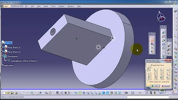 85 CATIA Assembly Tutorial  Delete Constraint , Offset Constraint