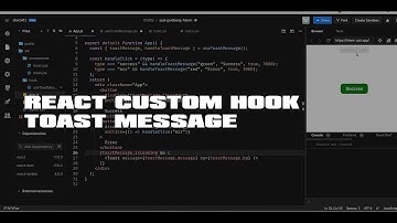 React Custom Hook || Toast Message