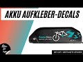 Akku Aufkleber im FasterBikes Design, Battery Decals