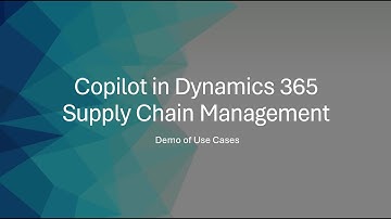 Copilot Demo in Dynamics 365 Supply Chain Management (confirmed PO with changes)