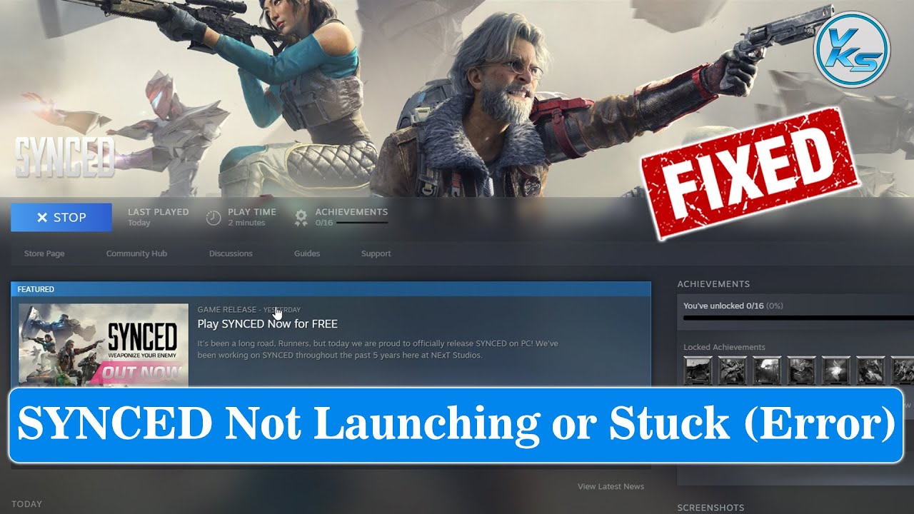 How To Fix SYNCED Launching The Game Failed, Black Screen, Not Starting ...