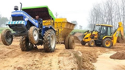 how to make bricks mud | jcb Vs tractor work for bhatta | jcb tractor mud load up