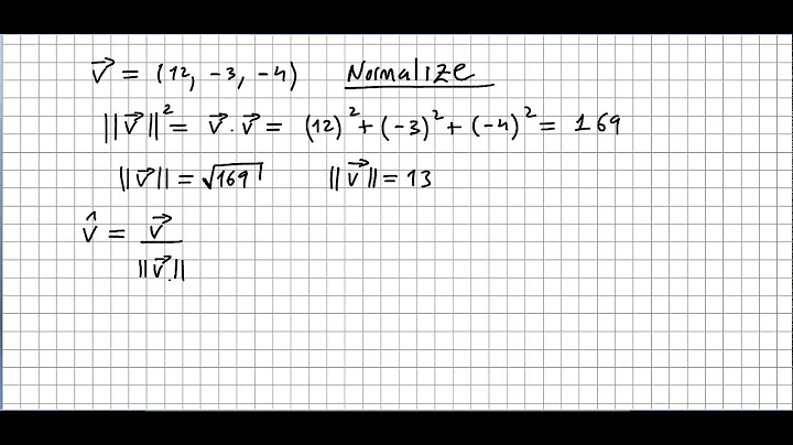 Linear Algebra 29, Unit Vector, examples, Normalizing a Vector