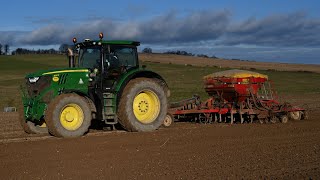 Cultivating and Drilling Barley with John Deeres & Muck Spreading with Terragator