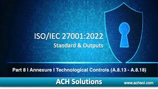 ISO 27001 2022 course - 8.3 | Annexure | Technological Controls | A.8.13 - A.8.18