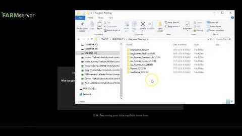 Uploading Data via USB - FARMserver Tutorial