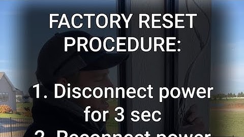 Somfy Motor Factory Reset