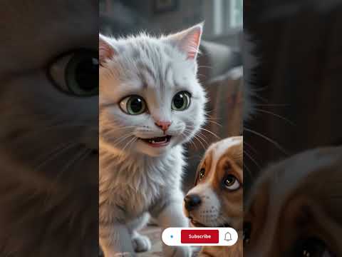 Brave Baby Cat Saves a Puppy from House Fire 😿🔥 | Emotional Animal Rescue Story #rescuelife #kitten