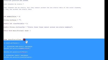 Fresher Java Interview Question Answer Can inner classes be static,static inner class
