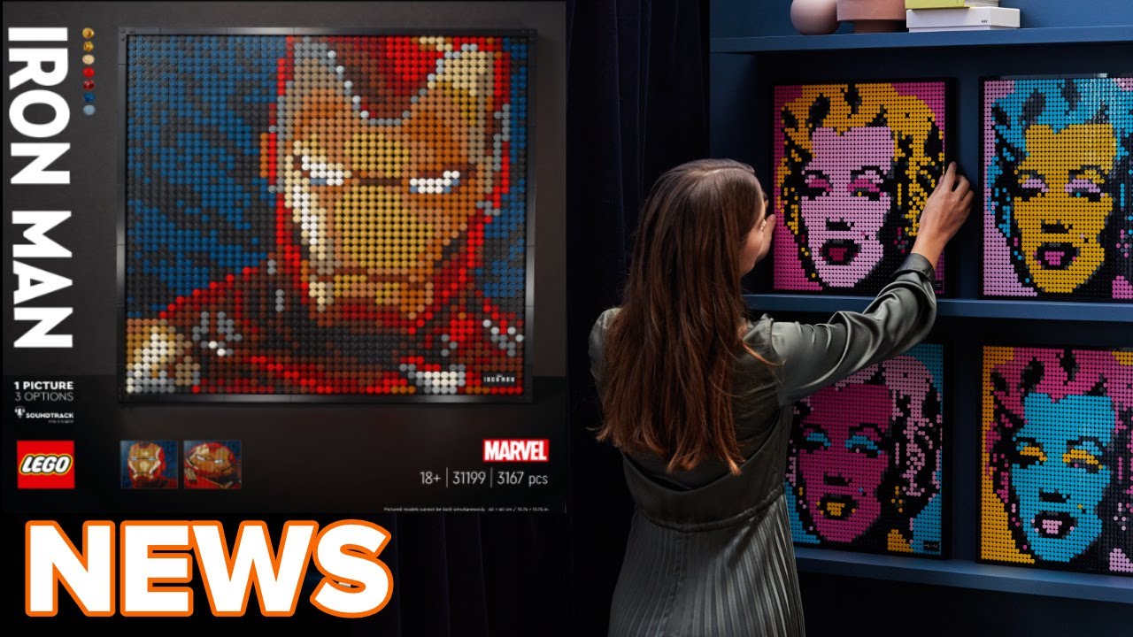 LEGO Art: Iron Man Marvel Studios, Star wars, Marilyn Monroe e i Beatles  diventano quadri!!! 
