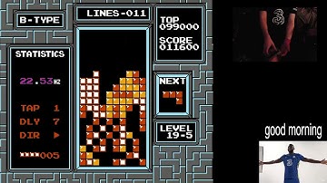 NES Tetris - 19-5 Cleared with Rolling