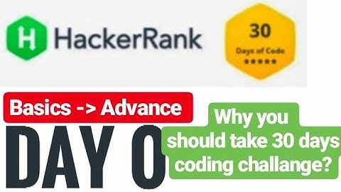 30 days of code hackerrank python | Day 0