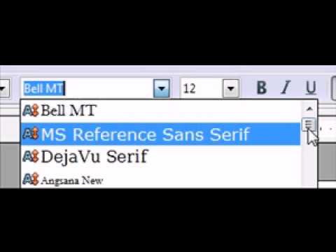 Change the font in OpenOffice Writer