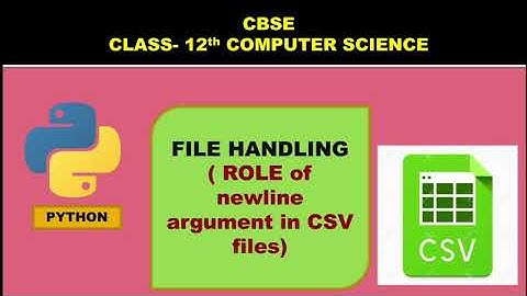 Role of newline argument while opening CSV File