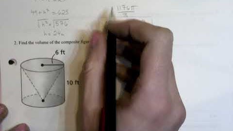 Geom: 10.7 Volume of Cones & Pyramids  Examples