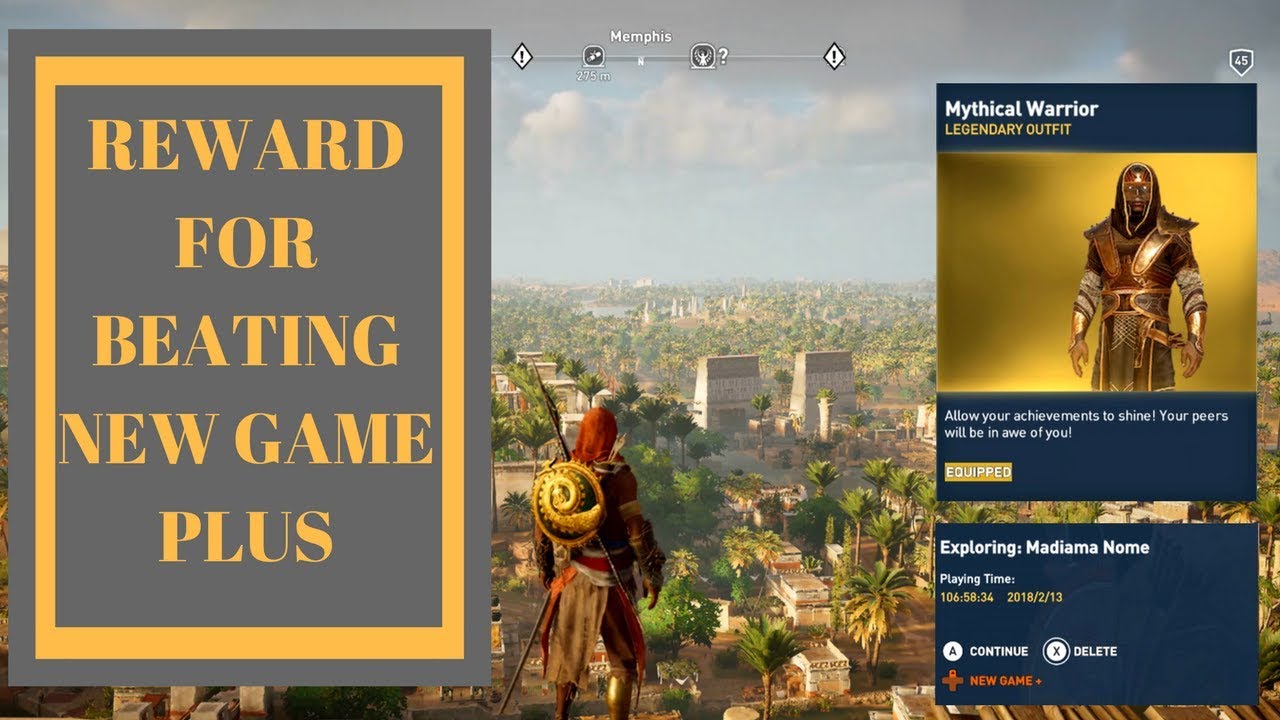 Assassins Creed Origins| Reward For Beating New Game Plus - YouTube