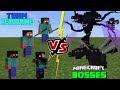 Team Herobrine VS Minecraft & Minecraft Story Mode Bosses (Ender Dragon Titan battles Herobrine)