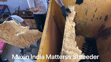Mattress Shredding, Memory Foam Crusher, Foam Crusher, Shredding Mattress Foam, #MemoryFoamShredder,