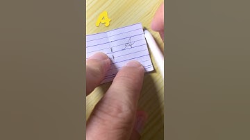 Capital Letter A (Alphabet) cursive handwriting in miniature notebook & pencil diy | mini notebook