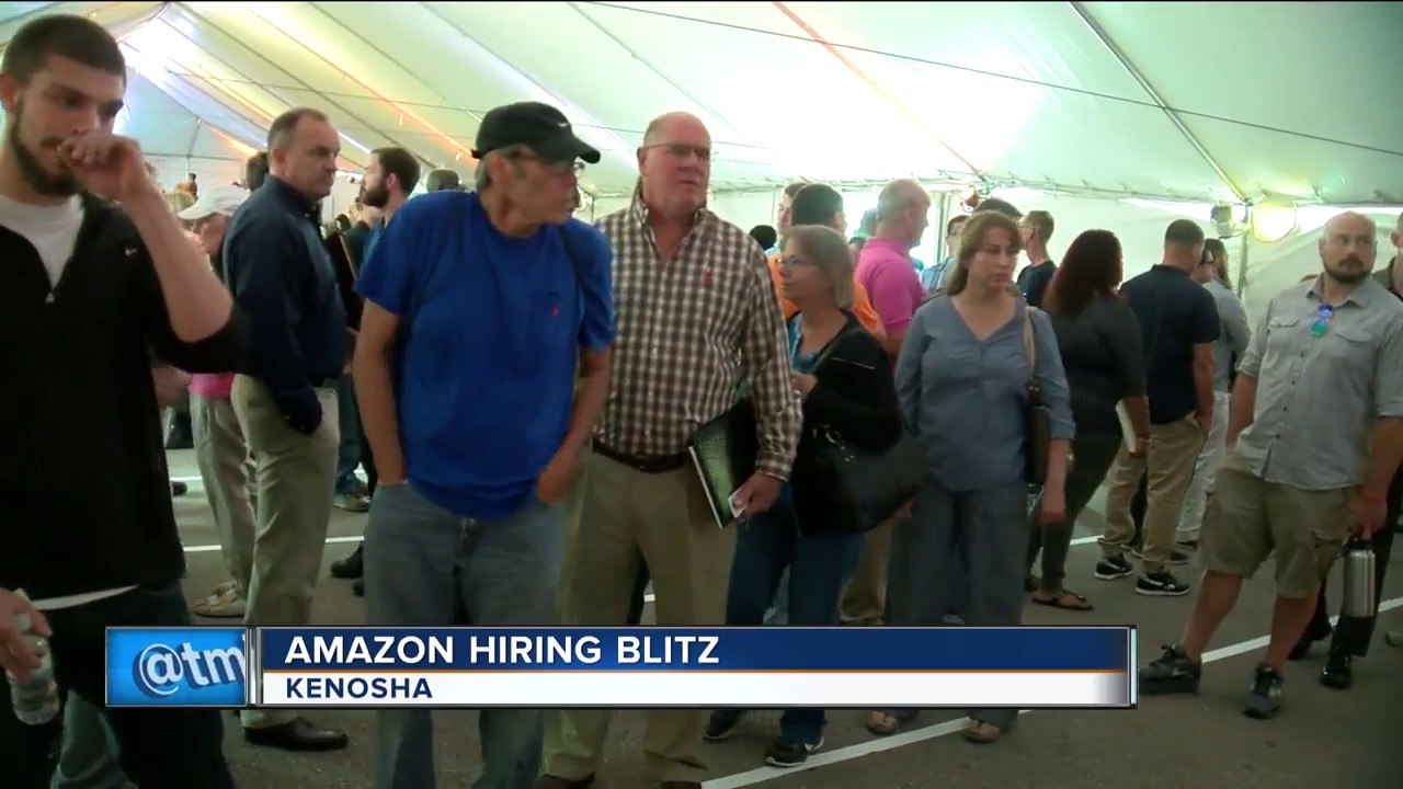 Applicants line up in Kenosha for “Amazon Jobs Day” YouTube