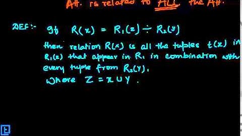 Division Operation in Relational Algebra | Database Management System
