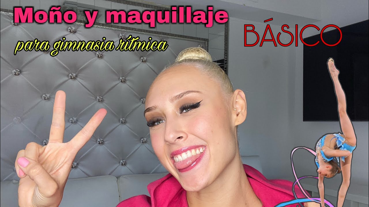 Como hacer un moño y maquillaje BASICO para Gimnasia Ritmica - @Adelina Fominykh