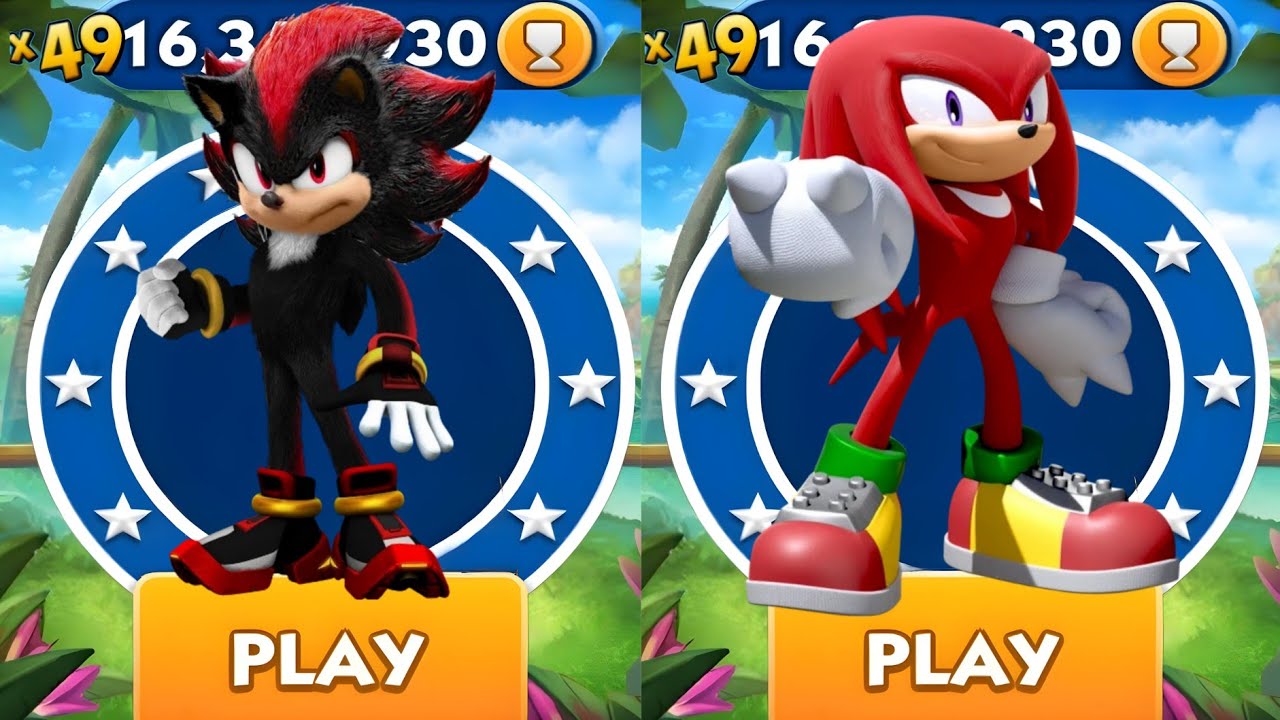Sonic Dash - Shadow VS Knuckles Dash _ Movie Sonic vs All Bosses Zazz ...