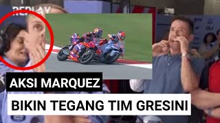 Ekspresi Ngeri Tim Gresini Saat Marquez VS Martin di Sprint Race MotoGP Portugal 2024