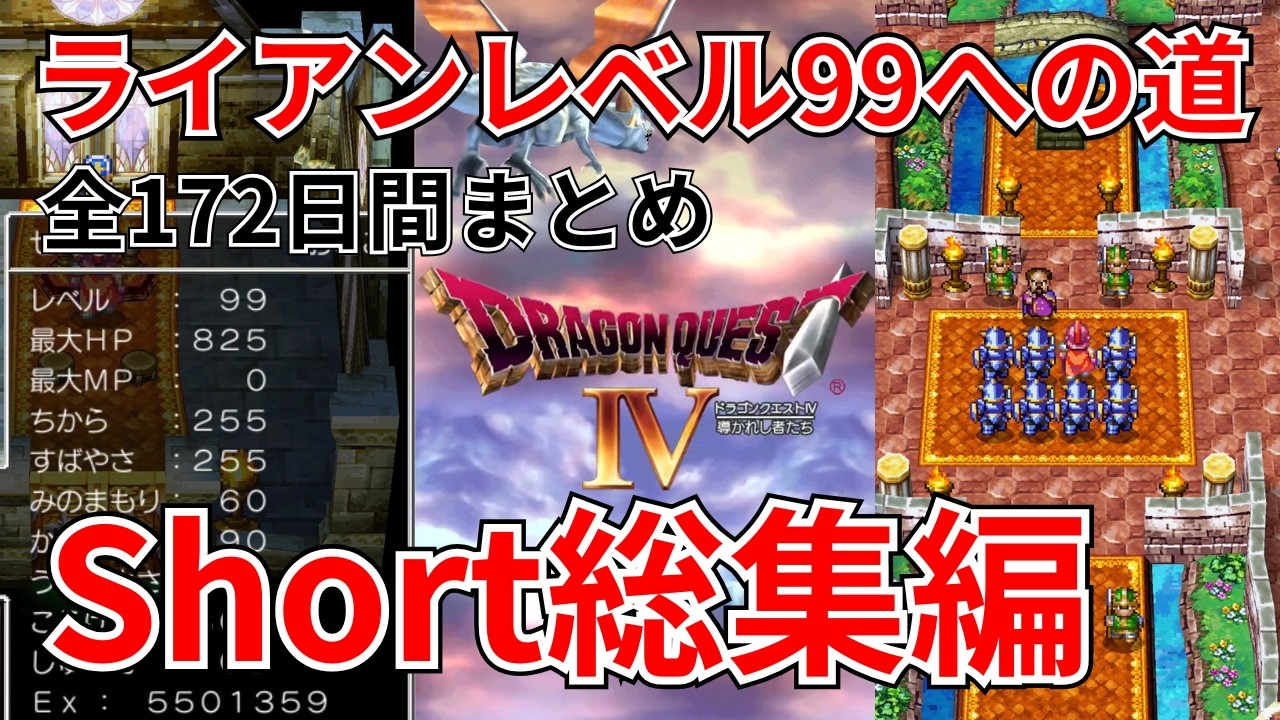 ドラクエ4】ライアンレベル99への道 172日間まとめ【縦画面】 - YouTube