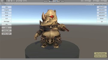 Unity 3D Character RPG JOB Class - Barbarian(rhinoceros)