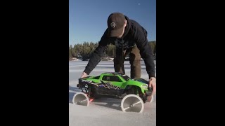 This RC car with razor blade wheels can cut through ice 😳 screenshot 4