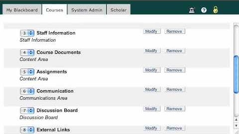 Blackboard: Change Menu Order