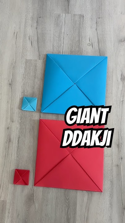 How to make GIANT Ddakji from Squid Game 🟥🟦 Origami Tutorial #squidgame