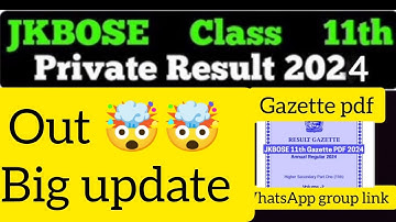 jkbose class 11th bi annual private result declared 😱😱😱😱 Gazette dpf check