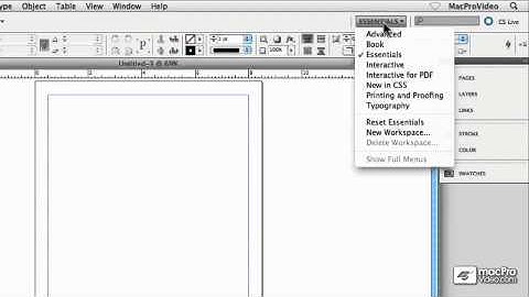 InDesign CS5 101: Core InDesign CS5 101 - 5 Touring the Application and Control Bars