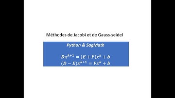 Méthodes de Jacobi et de Gauss-Seidel en python/sageMath