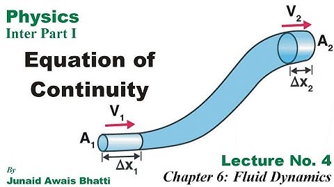 Equation Of Continuity | 1st Year Physics | Chapter No. 6 | LEC No. 4 | Junaid Awais Bhatti