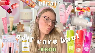 HUGE $600 SELF CARE HAUL 🛍️🌟| new viral products from sephora and ulta | sephora haul