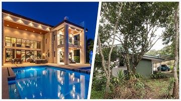 75 Tropical Split-level Exterior Home Design Ideas You