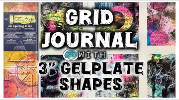 Mixed Media Grid journaling using 3" Gel plates #gelprinting