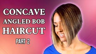 New Hairstyle Chin Length Angled Bob With Clippered Nape and Undercut 360 | Haircut Part 2