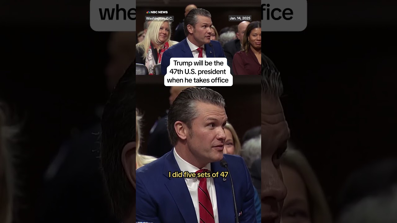 Hegseth says he does pushups in sets of 47 in an apparent nod to Trump Hegseth says he does pushups in sets of 47 in an apparent nod to Trump