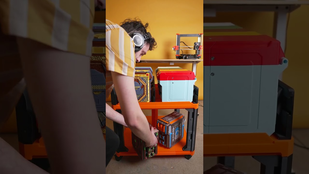 Did you know that the Filament Storage comes with a printable cart?! #3dprinting #diy #lego #modular