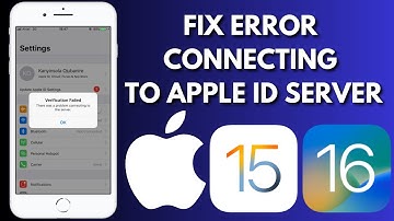 How To Fix Error Connecting to Apple ID Server iOS 15/16