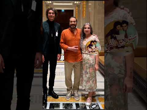 أصحاب الذوق الرفيع علي الحجار وزوجته هدى طلعت برفقة محمد محسن وزوجته هبة مجدي من احدى الحفلات