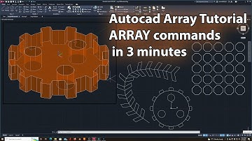Autocad Array Tutorial in 3 minutes! (2023-2020 compatible)